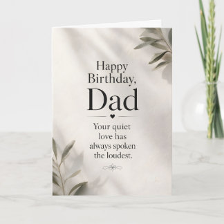 Cartão Design de Aniversário Botânico Marfim Minimalista