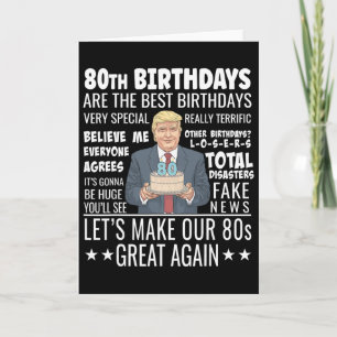 Cartão Design de Aniversário de 80 Anos - Citação Diverti