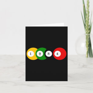 Cartão design de ano de coloração da Piscina de 1984