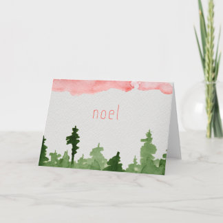 Cartão Design de aquarela de Noel para Natal