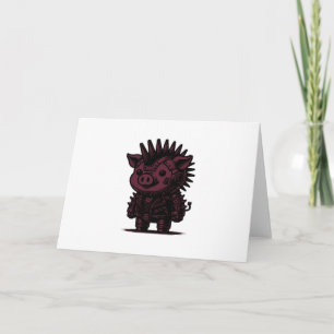 Cartão Design de Arte Vintage de Cyborg Sloth Whimsigoth