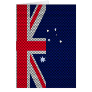 Cartão Design de bandeira da Austrália no Estilo de Crom