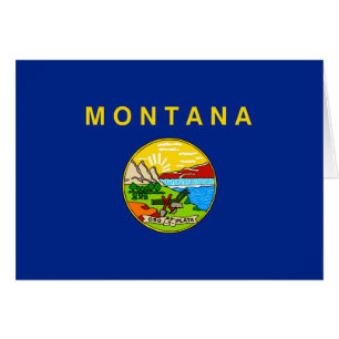 Cartão Design de bandeira do Estado de Montana