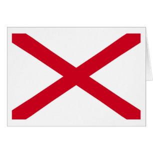 Cartão Design de Bandeira do Estado do Alabama