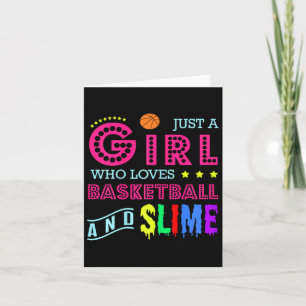 Cartão Design de basquete - Menina Que Ama Basquete E