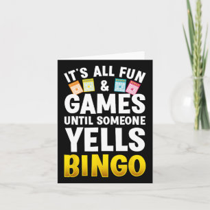 Cartão Design de Bingo para Homens Mulheres Bingo Novidad