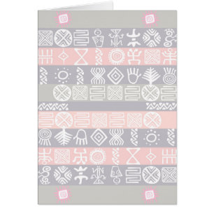 Cartão Design de Boho Africano Étnico