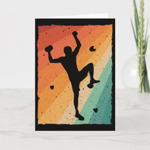 Cartão Design de Bouldering Vintage para Homens Mulheres 