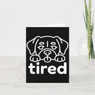 Cartão design de cachorro cansado fofo