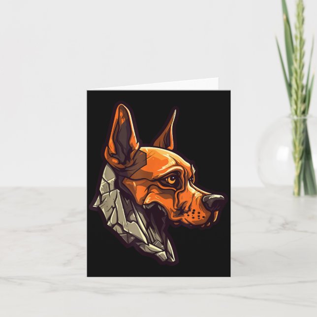 Cartão Design de Cachorro Zumbi Funny Halloween (Frente)