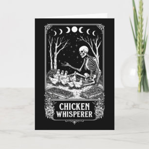 Cartão Design de Carta de Tarot de Esqueleto – Jardim de