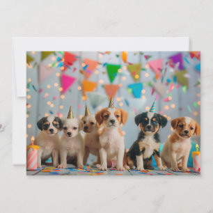 Cartão Design de Celebração de Festa de Aniversário de Ca
