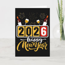 Design de celebração "Feliz Ano Novo 2026"