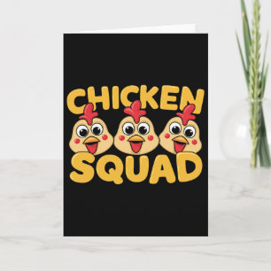 Cartão Design de Chicken Squad para Coisas de Amante de F