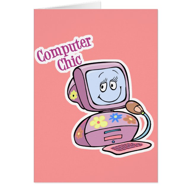 Cartão Design de chip para computador bonito (Frente)