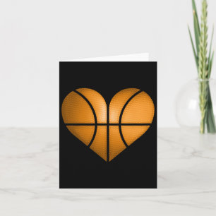 Cartão Design de Coração de Basquete Presente Engraçado p