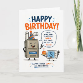 Cartão Design de desejos calorosos de aniversário engraça
