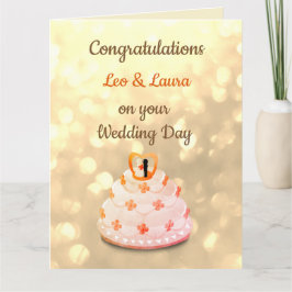 Cartão Design de Dia de Casamento