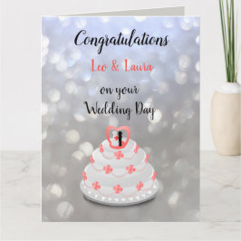 Cartão Design de Dia de Casamento