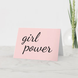Cartão Design de Empoderamento Feminista Rosa Gangue de M