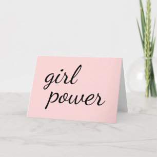 Cartão Design de Empoderamento Feminista Rosa Gangue de M