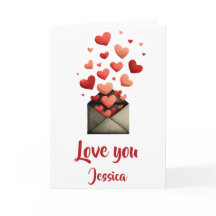 Design de Envelope Love You Valentine