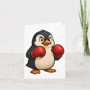 Cartão Design de Esportes legal de Cartoon Penguin