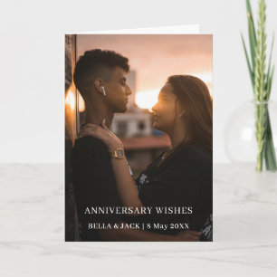 Cartão Design de Foto de Aniversário Moderno e Elegante