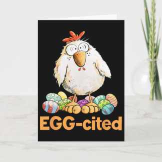 Cartão Design de frango de Páscoa engraçado e empolgante