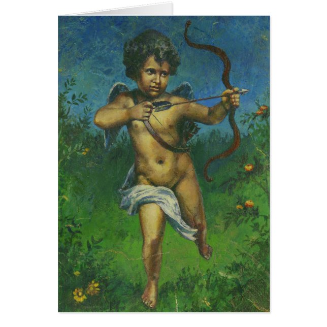 Cartão Design de fresco do Cupido (Frente)