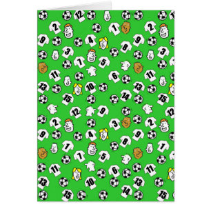 Cartão Design de futebol com camisas brancas