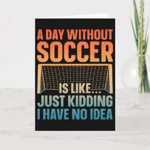Cartão Design de futebol engraçado para homens e mulheres