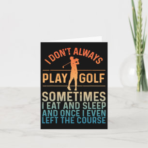 Cartão Design De Golfe Engraçado Para Homens Jogadores De