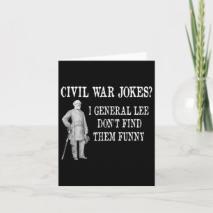 Cartão Design De Guerra Civil Engraçada Para A História,
