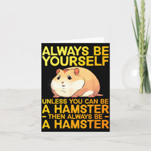 Cartão Design de hamster fofo para homens mulheres crianç
