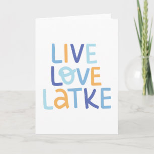 Cartão Design de Hanukkah Viva Amor Latke