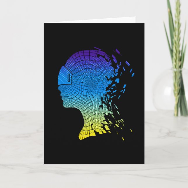 Cartão Design de headset de realidade virtual VR (Frente)