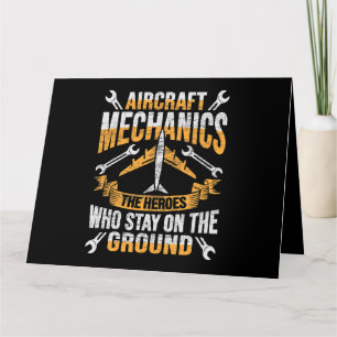 Cartão Design de Herói Mecânico da Aeronave Mens para aer