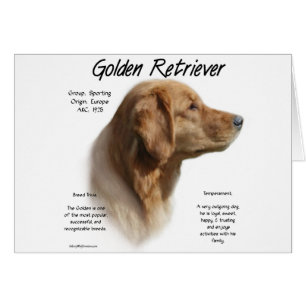 Cartão Design de Histórico de Retriever de ouro