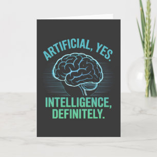 Cartão Design de Humor Cerebral de Inteligência Artificia