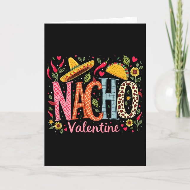 Cartão Design de Humor de Comida Mexicana Engraçado Nacho (Frente)