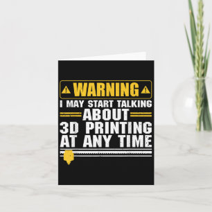 Cartão Design de Impressão 3D para Homens Mulheres Impres