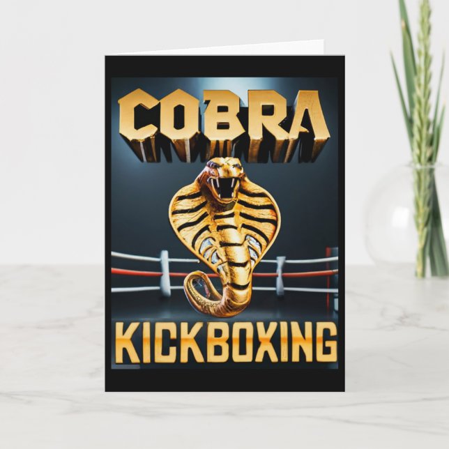 Cartão Design de Kickboxing Cobra Por Don Castillo  (Frente)