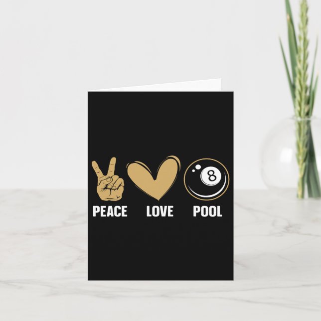 Cartão Design De Lover De Piscina legal 8 Para Homens Bil (Frente)