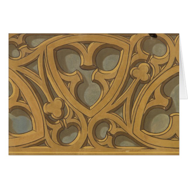 Cartão Design de madeira ornamentais (Frente Horizontal)