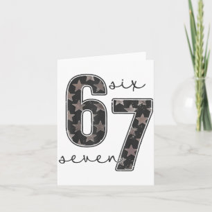 Cartão Design de Meme Divertido Seis Sete 6 7