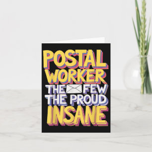 Cartão Design de Memória de Cotação do Trabalhador Postal