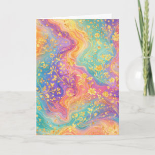 Cartão Design de Monograma Floral Abstrato Moderno com Br