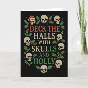 Cartão Design de Natal Horrível Para Amantes De Caveira G