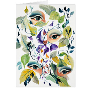 Cartão Design de Olhos Surreais Avant-Garde Utopia